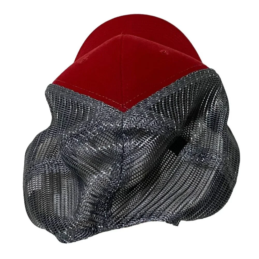 Hornady Snap Back Hat Red‎ Silvery Gray Cotton Mesh Embroidered Manufacturing Co